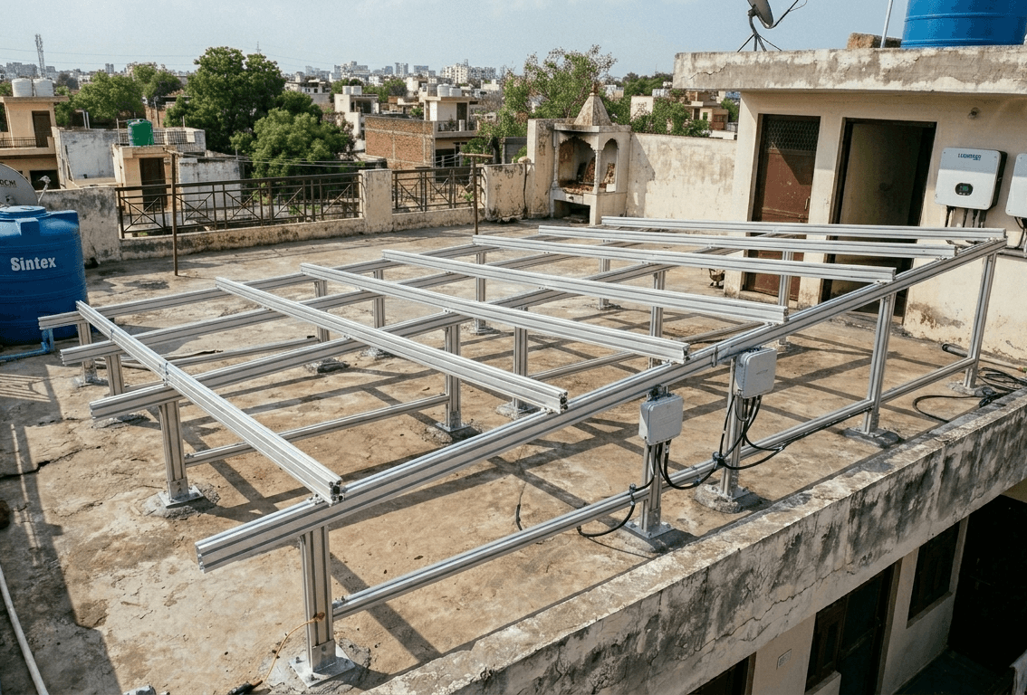 Agnirise solar mounting structure